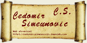 Čedomir Simeunović vizit kartica